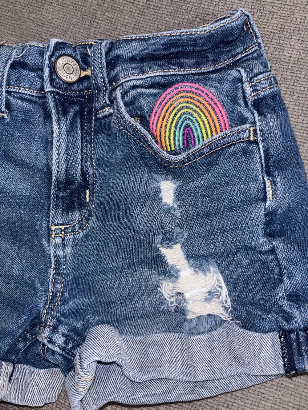 Justice girls jean shorts